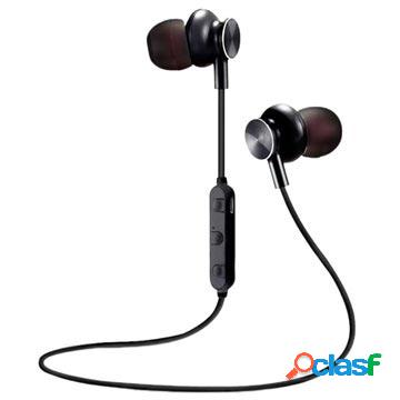 Cuffie wireless in-ear Bluetooth magnetiche M6 - nere