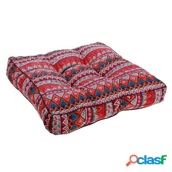 Cuscino futon quadrato in cotone e lino cuscino tatami in