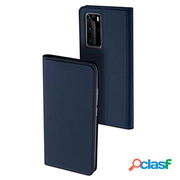 Custodia Flip Dux Ducis Skin Pro Huawei P40 Pro - Blu