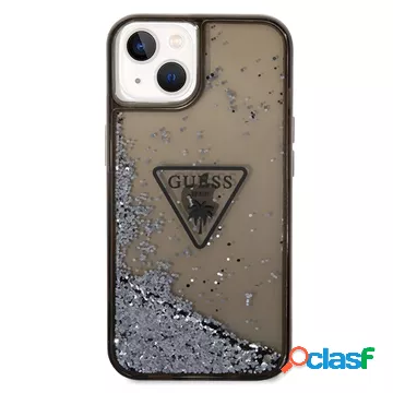 Custodia Guess Liquid Glitter Triangle Logo per iPhone 14