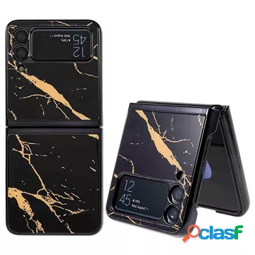 Custodia Marble Pattern per Samsung Galaxy Z Flip4 - Nera