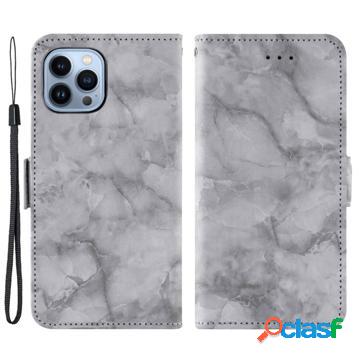 Custodia a Portafoglio Marble Pattern per iPhone 14 Pro -