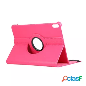 Custodia a libro rotante per Huawei MatePad 360 - rosa caldo