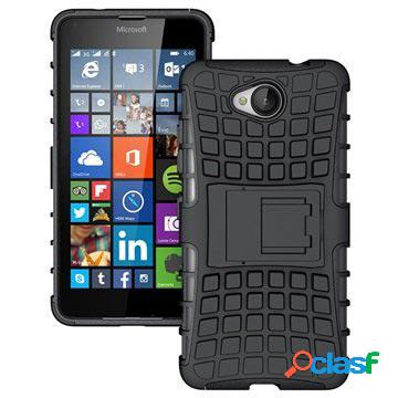 Custodia ibrida antiscivolo Microsoft Lumia 650 - nera