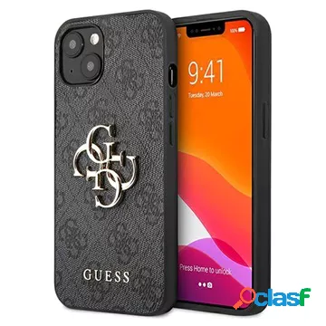 Custodia ibrida per iPhone 13 con logo in metallo grande