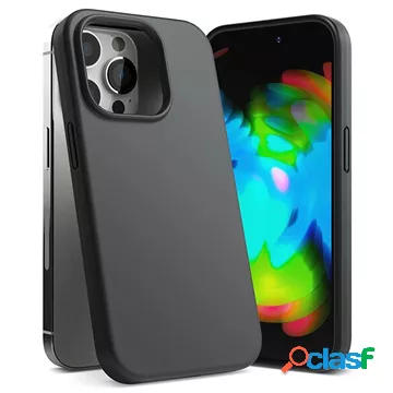 Custodia in Silicone Liquido Ringke per iPhone 14 Pro - Nera