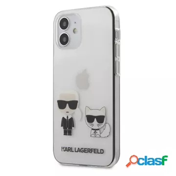 Custodia in TPU trasparente Karl Lagerfeld per iPhone 12