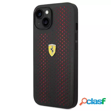 Custodia per iPhone 14 Ferrari On Track Perforated - Rossa /