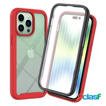 Custodia per iPhone 14 Pro serie 360 Protection - rossa /