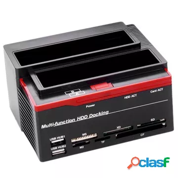 Docking station multifunzionale da USB 2.0 a SATA/IDE - Nero