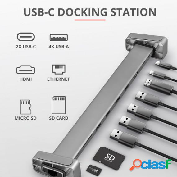 Docking station - multiporta USB-C - 10-in-1 - Dalyx Trust