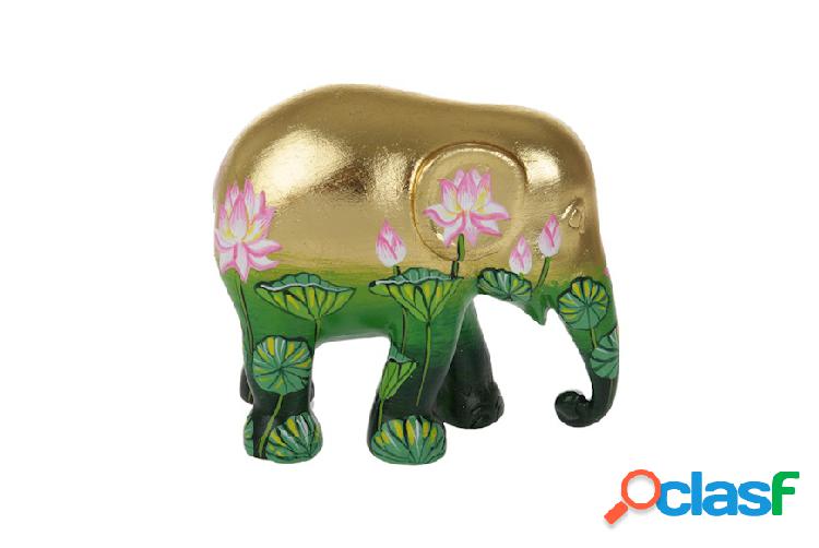 Elephant parade Elephant Parade Golden Lotus bianco oro rosa