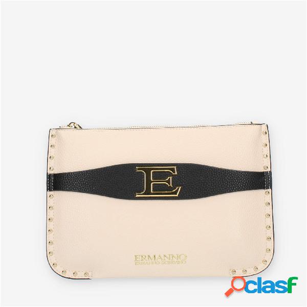 Ermanno Scervino Pouch Giovanna Pochette beige e nera