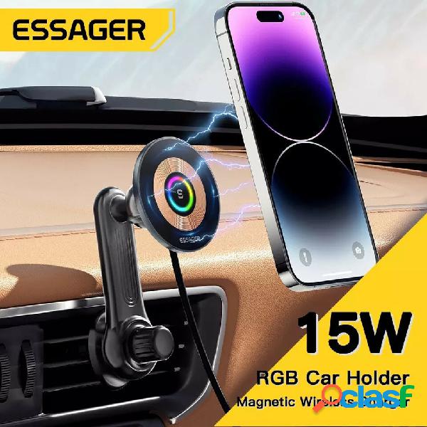 Essager Z11 RGB 15W QI magnetico per auto caricatore senza