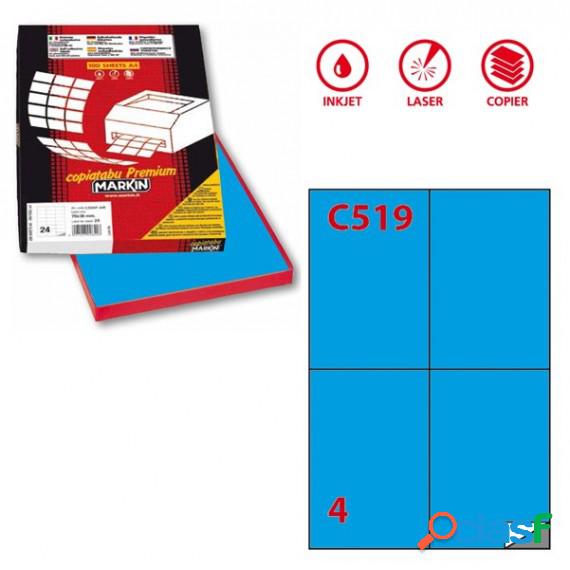 Etichetta adesiva C519 - permanente - 105 x148,5 mm - 4