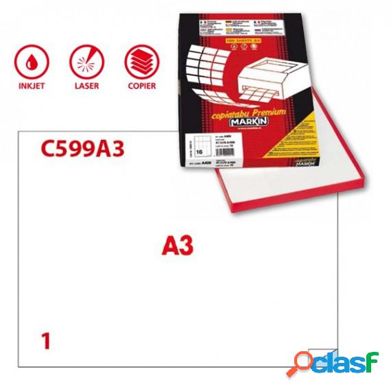 Etichetta adesiva C599 - permanente - 420x297 mm - 1
