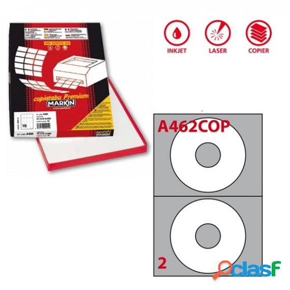 Etichetta adesiva per CD A462 - permanente - diametro CD