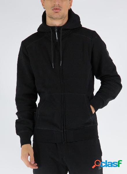 FELPA FULL ZIP CON CAPPUCCIO LOGO