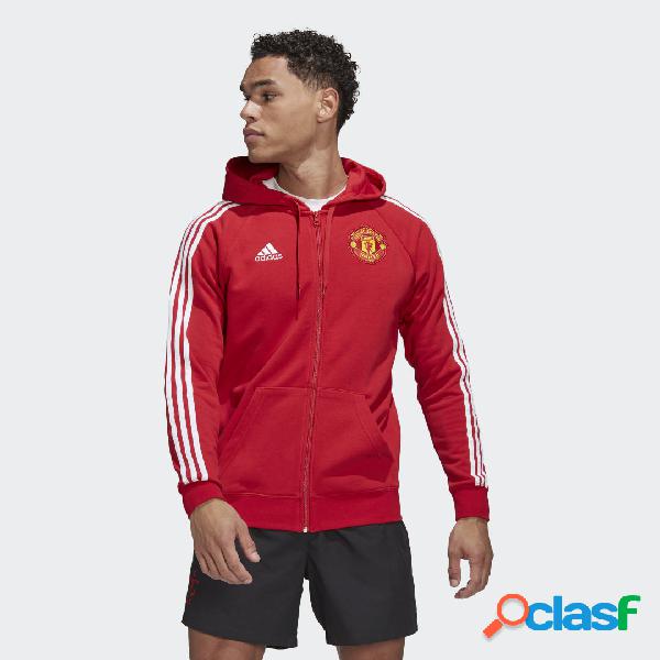 Felpa con cappuccio 3-Stripes Full-Zip Manchester United FC