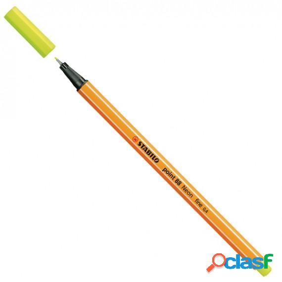 Fineliner Point 88 - tratto 0,4 mm - giallo neon 024 -