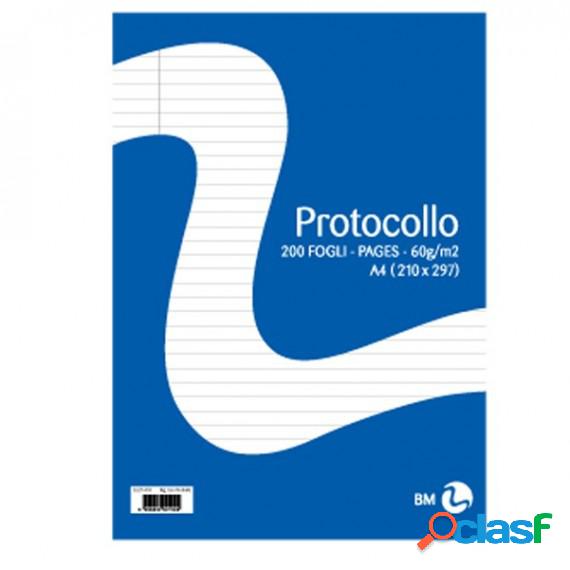 Foglio protocollo - A4 - 1 rigo - 60 gr - BM - conf. 20