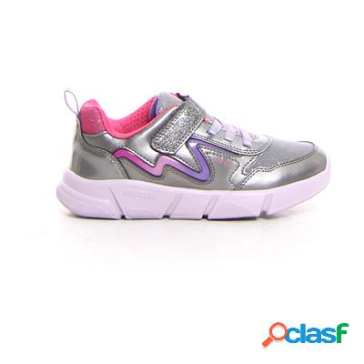 GEOX Aril sneaker jr con luci - silver lilla