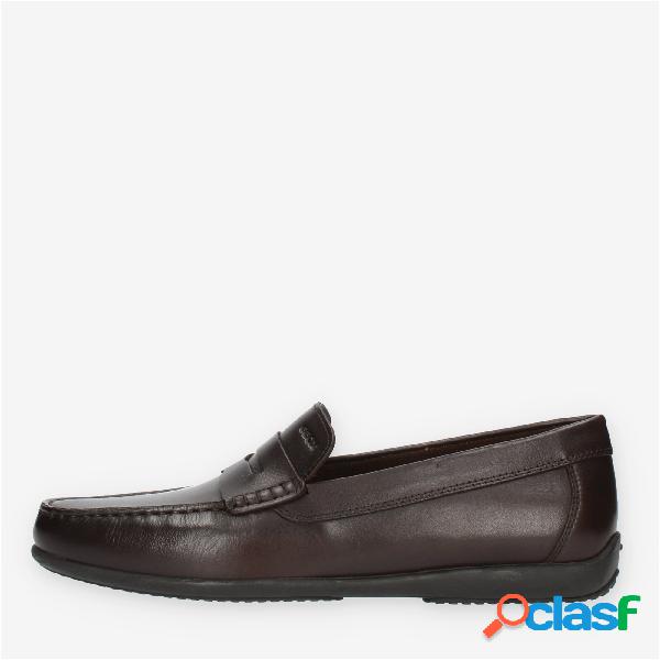 GEOX SCARPE BASSE MOCASSINI Uomo Marrone