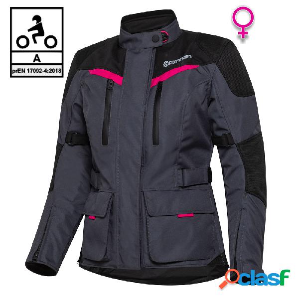 Giacca moto donna Befast BABYLON Lady CE certificata Nero