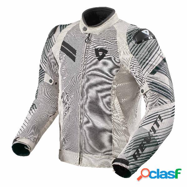 Giacca moto estiva Revit Apex Air H2O Grigio chiaro Nero