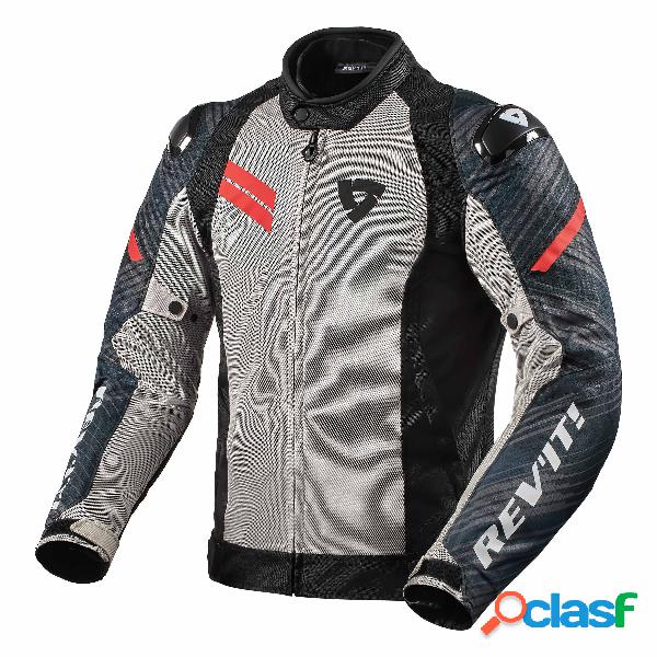 Giacca moto estiva Revit Apex Air H2O Nero Neon Rosso