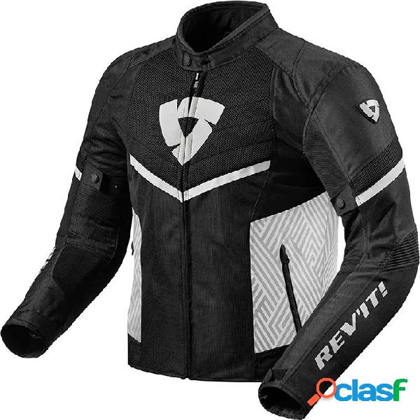 Giacca moto estiva Revit Arc Air Nero Bianco