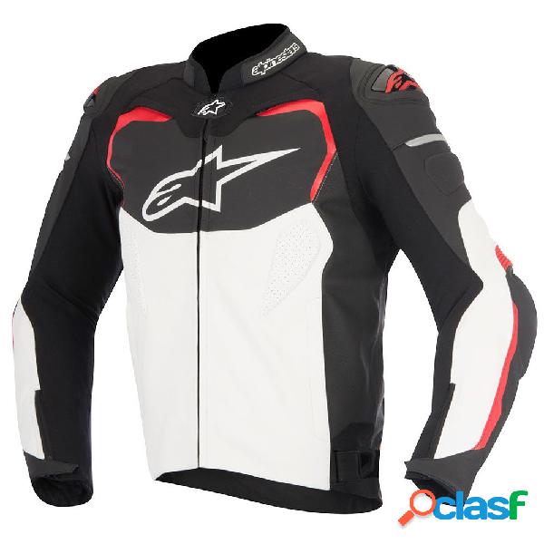 Giacca moto pelle Alpinestars GP PRO nero bianco rossa