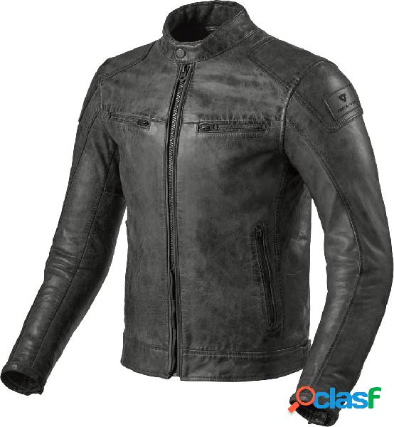 Giacca moto pelle Revit Huntington Antracite