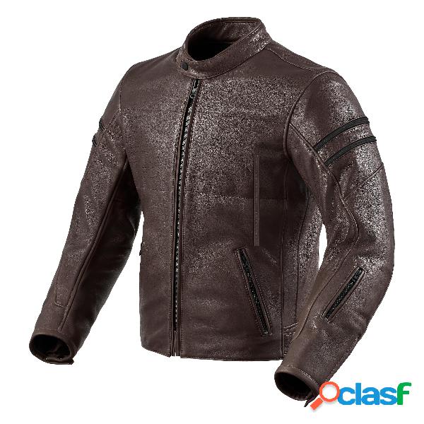 Giacca moto pelle Revit Stride Marrone