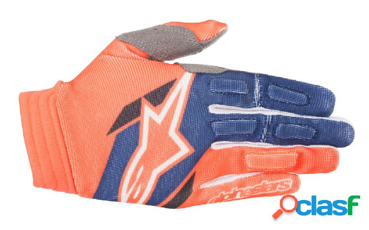 Guanti cross Alpinestars Aviator arancio fluo blu scuro