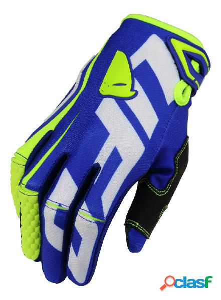 Guanti cross Ufo Plast BLAZE Blu Giallo