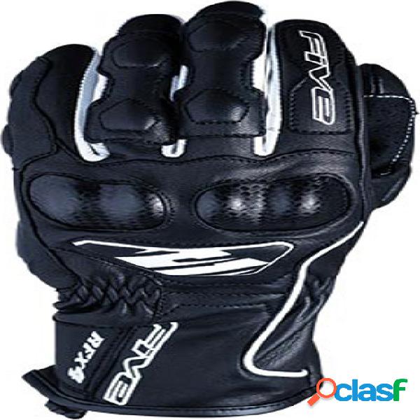 Guanti moto donna pelle estivi Five RFX4 Nero Bianco