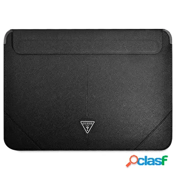 Guess Custodia per laptop con logo a triangolo in Saffiano -