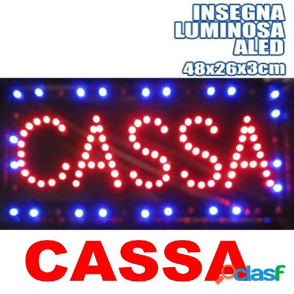 INSEGNA LUMINOSA INSEGNE LUMINOSE A LED CON SCRITTA CASSA