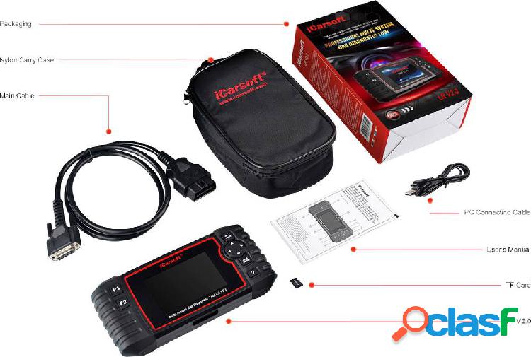 Icarsoft Strumento diagnostico OBD II LR V2.0 iclrv2 Adatto