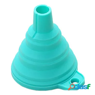 Imbuto per liquidi da cucina pieghevole in silicone - blu