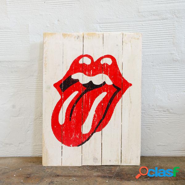 Insegna di legno Berider Rolling Stones Tongue