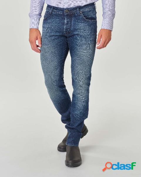 Jeans Nick lavaggio scuro stone washed