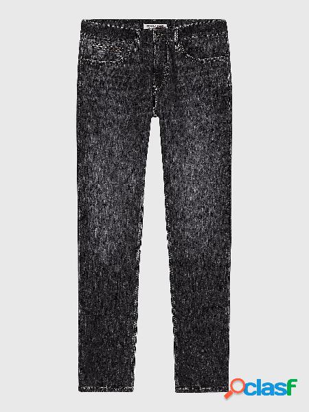 Jeans Scanton lavaggio nero marmorizzato in cotone stretch