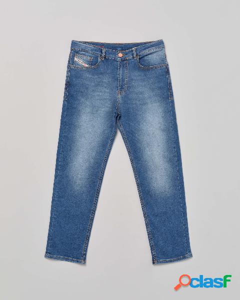 Jeans lavaggio chiaro stone wasched loose fit tapered leg