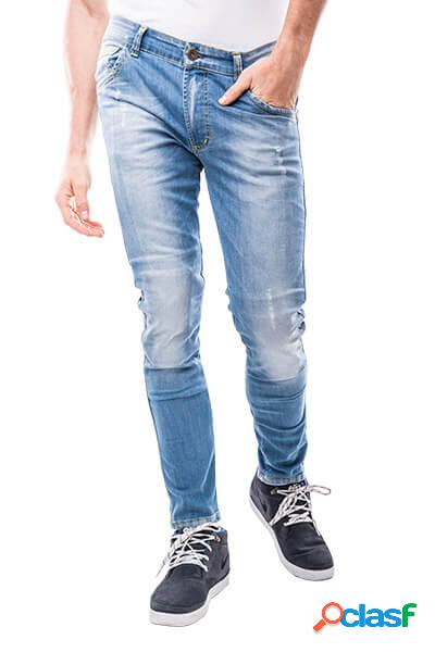 Jeans moto Motto IMOLA con rinforzi in fibra aramidica Blu