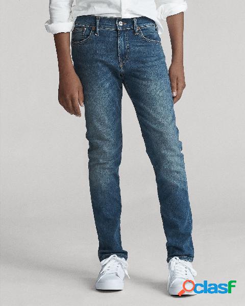 Jeans slim lavaggio medio stone washed 10-16 anni