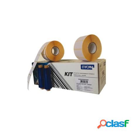 Kit Completo 3Rt Etichette 100X150 + 1Rt Ribbon Per