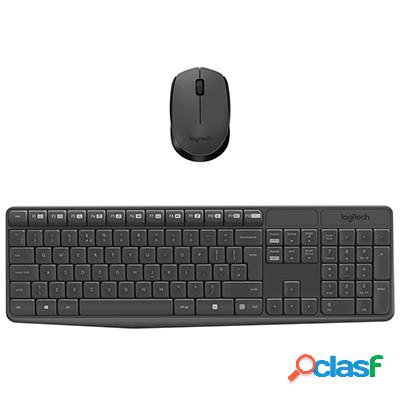 Kit Tastiera e Mouse Logitech MK235 wireless nero