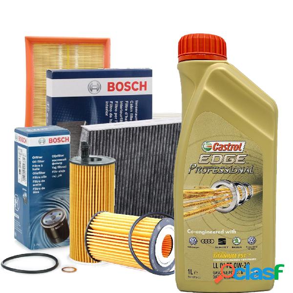 Kit tagliando filtri Bosch + Castrol 0w20 Skoda Octavia IV e